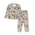 thumbnail image 1 of Vsdgher Cotton Tree Pajamas Set Long Sleeve Sleepwear Womens Button Down Nightwear Pj Sets-Small, 1 of 7
