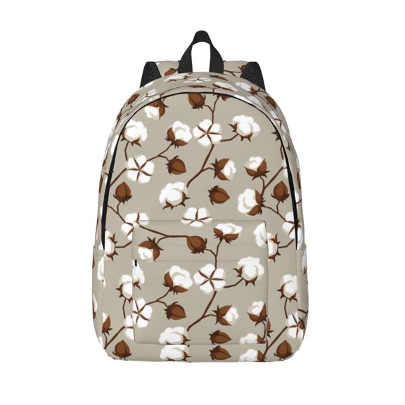 Vsdgher Cotton Tree Print Canvas Backpack Travel Rucksack Unisex Knapsack 15.7/17.7Inch Laptop Backpack for Work,College -Medium