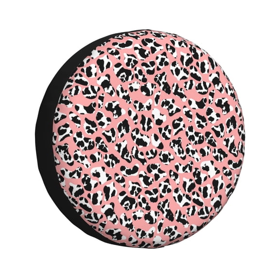 Vsdgher Cow Animal Skin for Spare Tire Cover, Tire Wheel Protector Wheel Cover Fit for Truck,Trailer,RV,SUV,Camper and Most Vehicle-14 inch