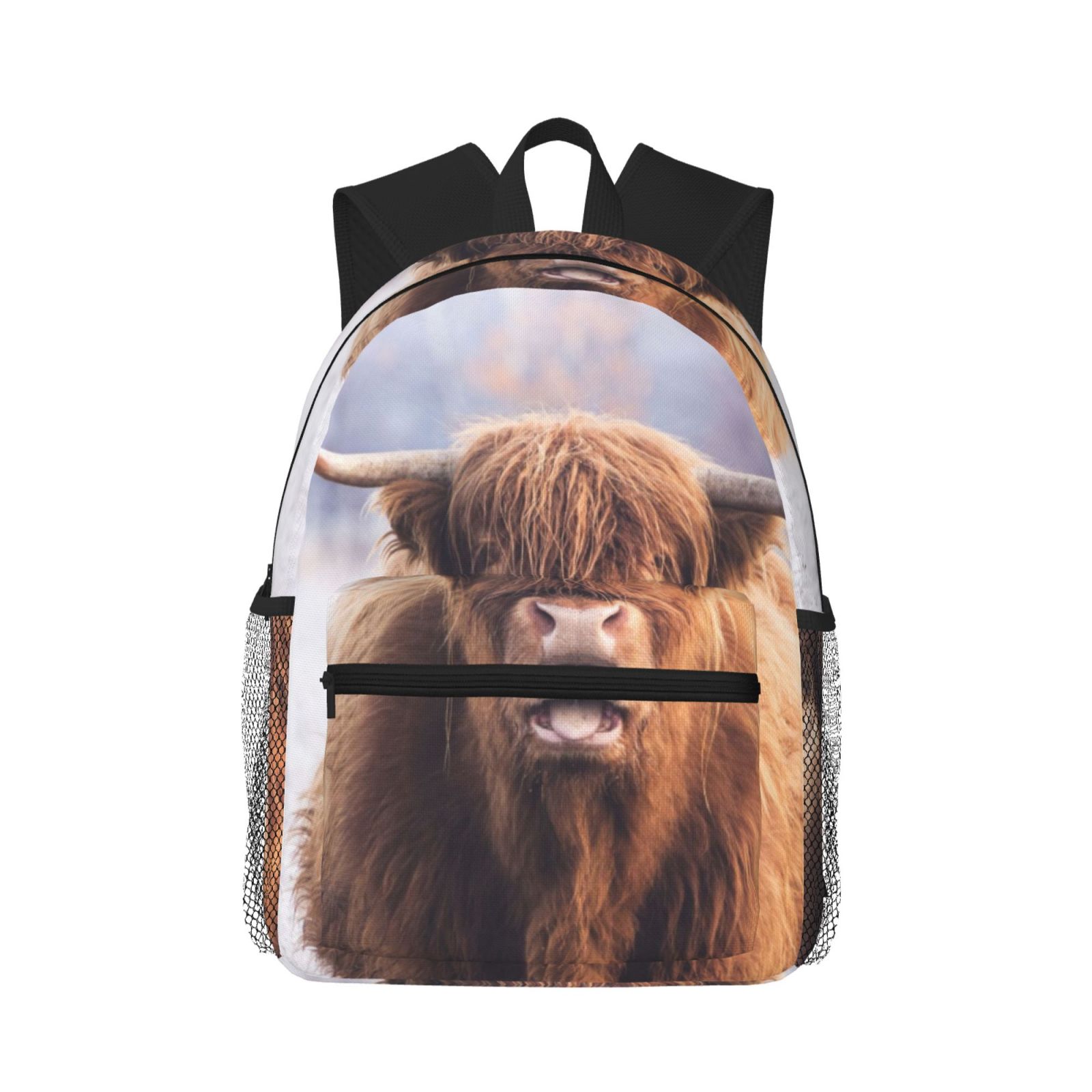 Vsdgher Cow Print Unisex Large Capacity Bookbag Schoolbag Casual Daypack for High School/College/Teens/Travel/Work