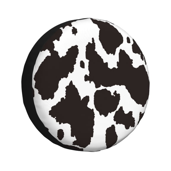Vsdgher Cow Skin 2 for Spare Tire Cover, Tire Wheel Protector Wheel Cover Fit for Truck,Trailer,RV,SUV,Camper and Most Vehicle-15 inch