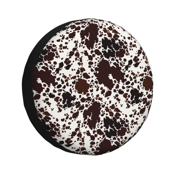 Vsdgher Cow Skin for Spare Tire Cover, Tire Wheel Protector Wheel Cover Fit for Truck,Trailer,RV,SUV,Camper and Most Vehicle-14 inch