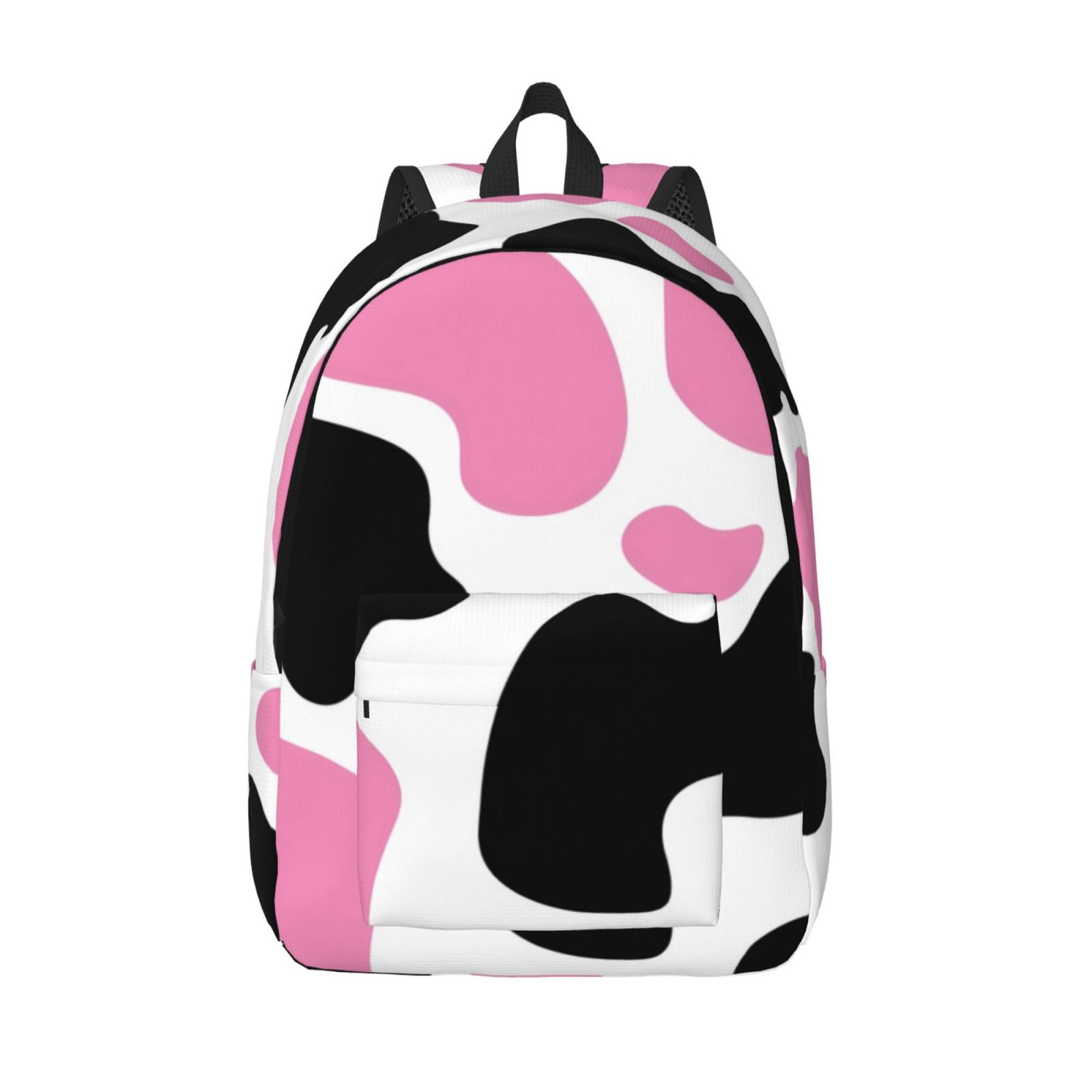 Vsdgher Cow Spots Print Canvas Backpack Travel Rucksack Unisex Knapsack 15.7/17.7Inch Laptop Backpack for Work,College -Small