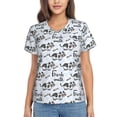thumbnail image 1 of Vsdgher Cow With Fresh Milk Women Shirts V Neck Short Sleeve Tops T-Shirt Basic Tees, S to 3XLX-Large, 1 of 5