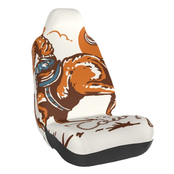 Vsdgher Cowboy Riding Horse for Automotive Seat Covers for Cars Trucks and SUVs, Universal Fit Anti-Slip Bucket Seat Protector for Cars,Vehicle Seat Protector for Front Seats