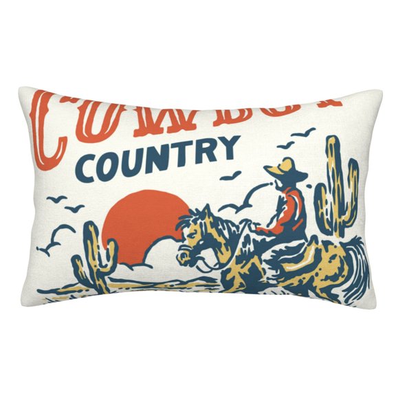 Vsdgher Cowboy Rising Horse Pillow Cases, Pillow Covers - suit sofa or office-16"x24"