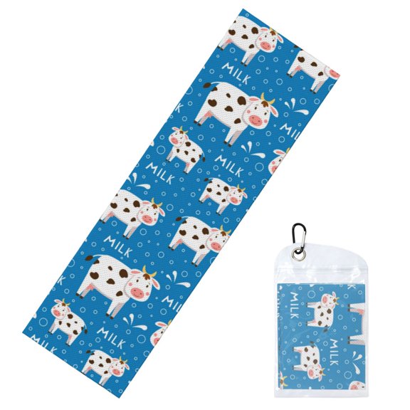 Vsdgher Cows Milk Cooling Towel (40"x12"), Soft Breathable Chilly Towel, Ice Towel, Microfiber Towel for Sport, Workout & More Activities