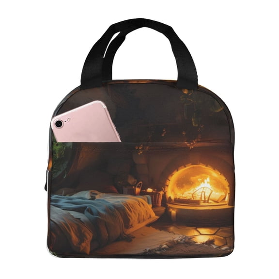 Vsdgher Cozy Tree Hole Cabin Lunch Bag, Lunch Box for Women Adult Men, Lunch Tote Insulated Cooler Lunch Container for Work/Office/Picnic/Travel