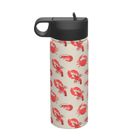 Vsdgher Crab Lobster 1 for Insulated Stainless Steel Water Bottle,18oz Sports Water Bottle Stainless Steel Reusable Tumbler for Sports, Travel, and School