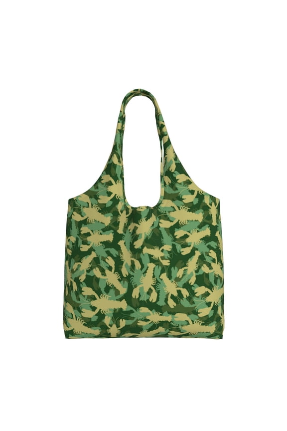 Crayfish Army Print canvas Tote Bag, Lightweight Cloth Bags, Suitable for shopping, groceries, travel