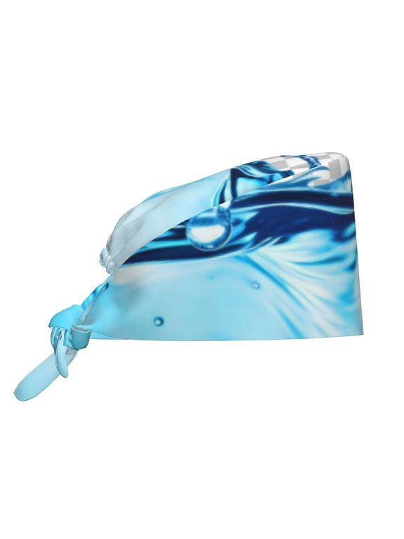 Crystal Clear Water Splash Men Women Adjustable Cap Working Hat Tie Back Cap, Work Cap