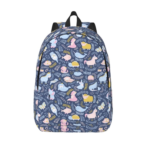 Vsdgher Cute Baby Animals Print Canvas Backpack Travel Rucksack Unisex Knapsack 15.7/17.7Inch Laptop Backpack for Work,College -Small