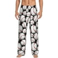 thumbnail image 1 of Vsdgher Cute Baseball Print Mens Pajama Pants Sleep & Lounge Pants, PJ Bottoms With elastic waistb and Pockets, 1 of 8