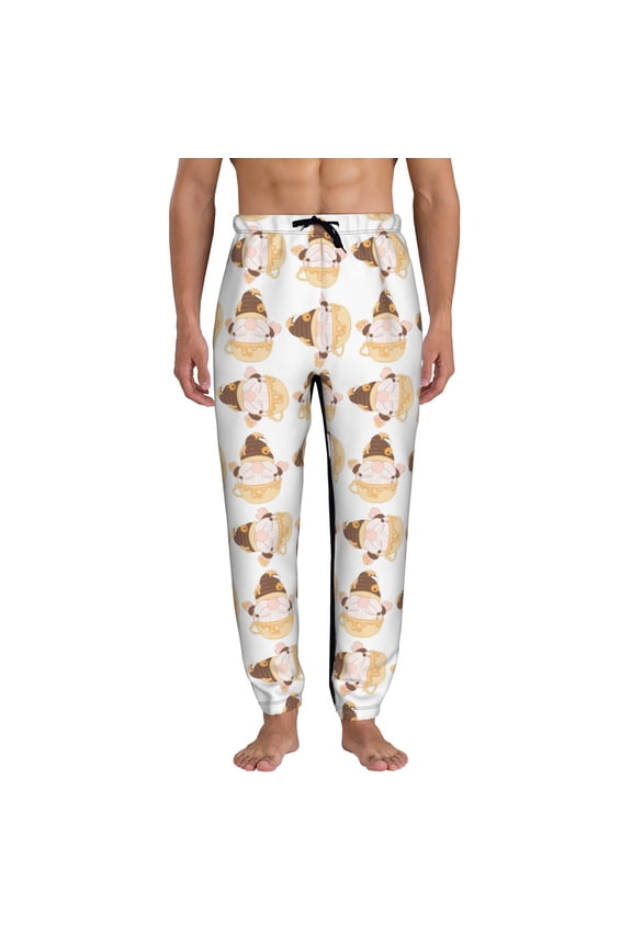 Cute Bee Gnome Sweatpants for Men, Joggers for Men Athletic Pants, Men's Lounge Pants,for Workout, Jogger Sweatpants-Medium