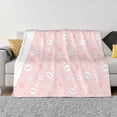 thumbnail image 1 of Vsdgher Cute Bunny Pattern Fleece Throw Blanket, Horizontal Fleece Bedding Home Decor for Couch & Bed All Season Use -40"x30", 1 of 6