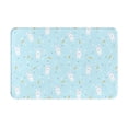 thumbnail image 1 of Vsdgher Cute Bunny print Flannel Anti-Slip Floor Mat Comfort Mat Floor Carpet for Decor, Non-Slip, Home, Office, Laundry, Durable, 1 of 5