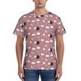 thumbnail image 1 of Vsdgher Cute Calf Print Men's Dry Fit Mesh Athletic Shirts Moisture Wicking Tennis T-Shirt Tops, 1 of 9