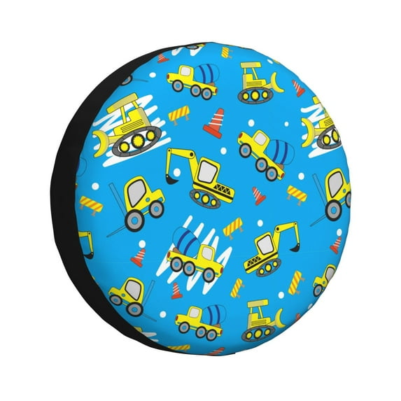 Vsdgher Cute Car Cartoon for Spare Tire Cover, Tire Wheel Protector Wheel Cover Fit for Truck,Trailer,RV,SUV,Camper and Most Vehicle-17 inch