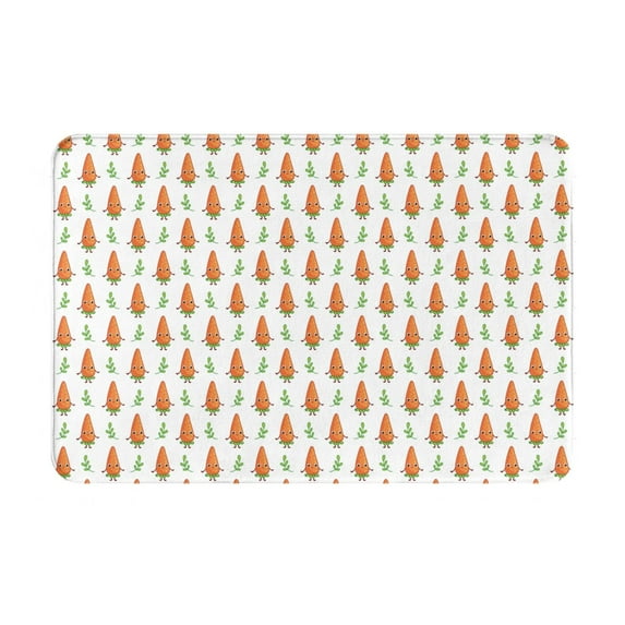 Vsdgher Cute Carrot Print print Flannel Anti-Slip Floor Mat Comfort Mat Floor Carpet for Decor, Non-Slip, Home, Office, Laundry, Durable