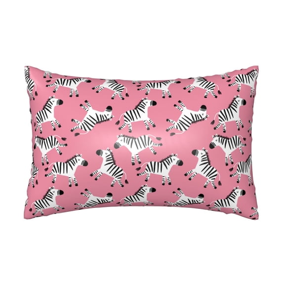 Vsdgher Cute Cartoon Zebra Satin Pillowcase for Hair and Skin - Satin Pillow Cases Standard Size 20x30 inches with Zipper,Gifts for Women Men