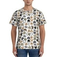 thumbnail image 1 of Vsdgher Cute Cats Print Men's Dry Fit Mesh Athletic Shirts Moisture Wicking Tennis T-Shirt Tops, 1 of 9