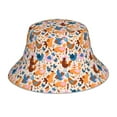 thumbnail image 1 of Vsdgher Cute Chickens Print Bucket Hat for Men&Women Bucket Hat Reversible Summer Double-Side-Wear Travel Gardening, Beach, Camping, Hiking, Fishing Cap, 1 of 1