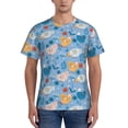 thumbnail image 1 of Vsdgher Cute Chickens and Flowers Print Men's Dry Fit Mesh Athletic Shirts Moisture Wicking Tennis T-Shirt Tops, 1 of 9