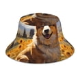 thumbnail image 1 of Vsdgher Cute Corgi Sunflower Print Bucket Hat for Men&Women Bucket Hat Reversible Summer Double-Side-Wear Travel Gardening, Beach, Camping, Hiking, Fishing Cap, 1 of 5