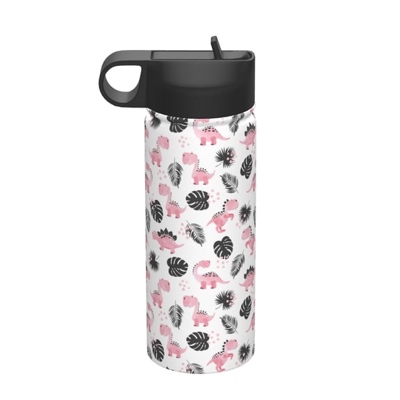 Vsdgher Cute Dinosaur for Insulated Stainless Steel Water Bottle,18oz Sports Water Bottle Stainless Steel Reusable Tumbler for Sports, Travel, and School