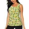 thumbnail image 1 of Vsdgher Cute Dinosaurs Print Tank Top Sports Vest Bra for Women Sports ,Performance Stretchy Quick Dry Sports Workout Running Top Vest with Removable Pads, 1 of 8