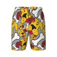 Vsdgher Cute Dog Print Mens Swim Trunks Bathing Suit Compression Liner