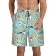 thumbnail image 1 of Vsdgher Cute Dogs Corgi Men's Beach Shorts, Surfing shorts, Swim trunks, Quick Dry Swim Trunks for Surfing Beach Fun -XX-Large, 1 of 6
