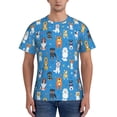 thumbnail image 1 of Vsdgher Cute Dogs Print Men's Dry Fit Mesh Athletic Shirts Moisture Wicking Tennis T-Shirt Tops, 1 of 1