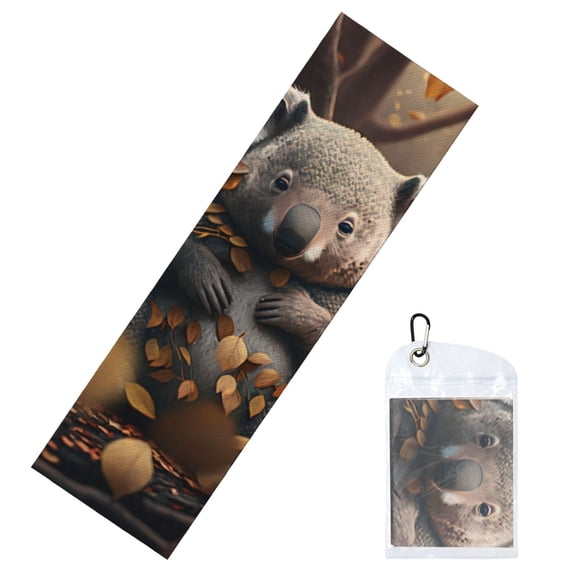 Vsdgher Cute Fallen Leaf Koala Cooling Towel (40"x12"), Soft Breathable Chilly Towel, Ice Towel, Microfiber Towel for Sport, Workout & More Activities