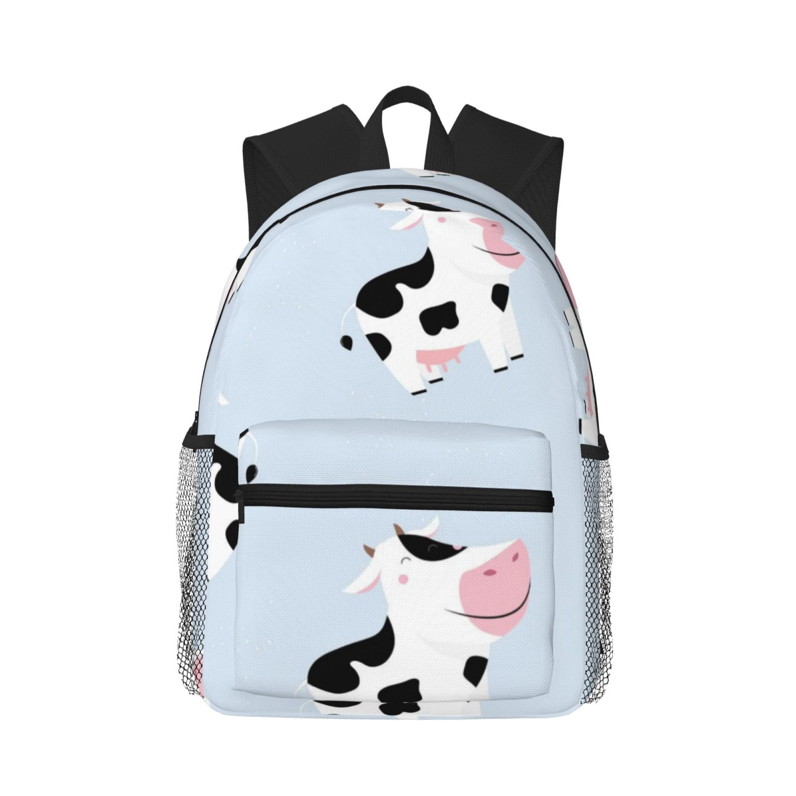 Vsdgher Cute Farm Cow Print Unisex Large Capacity Bookbag Schoolbag Casual Daypack for High School/College/Teens/Travel/Work
