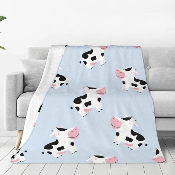 Vsdgher Cute Farm Cow Ultra-Soft Micro flannel Blanket Throw Blankets for Couch Sofa, Bed (4 sizes)-40"x30"
