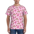 thumbnail image 1 of Vsdgher Cute Flamingo Print Men's Dry Fit Mesh Athletic Shirts Moisture Wicking Tennis T-Shirt Tops, 1 of 9