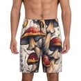 thumbnail image 1 of Vsdgher Cute Forest Mushrooms Print Men's Pajama Shorts Lounge Bottoms Sleep Shorts Elastic Waist Lightweight PJ Shorts with Pockets-Medium, 1 of 6