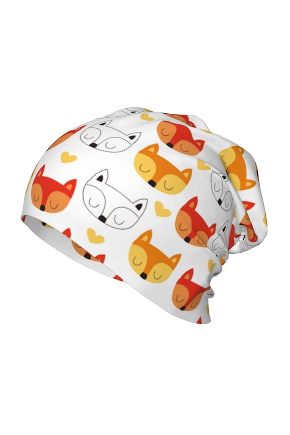 Cute Fox with Heart Toddler Beanie Baby Boys Girls Beanies Kids Winter Hats Children Knit Warm Caps