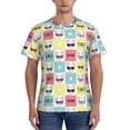 thumbnail image 1 of Vsdgher Cute French Bulldog Print Men's Dry Fit Mesh Athletic Shirts Moisture Wicking Tennis T-Shirt Tops, 1 of 9