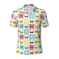 thumbnail image 1 of Vsdgher Cute French Bulldog Print Men's Short Sleeve Stretch Polo Shirt, Moisture-Wicking Performance Polo Shirt, 1 of 8
