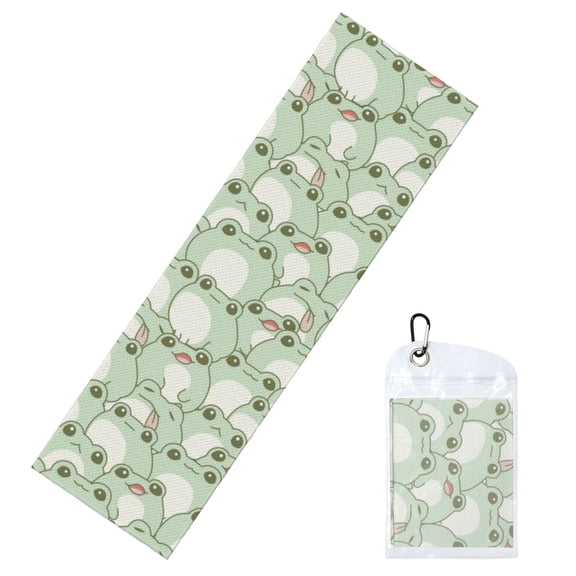 Vsdgher Cute Frog Cooling Towel (40"x12"), Soft Breathable Chilly Towel, Ice Towel, Microfiber Towel for Sport, Workout & More Activities