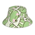 thumbnail image 1 of Vsdgher Cute Frog Print Bucket Hat for Men&Women Bucket Hat Reversible Summer Double-Side-Wear Travel Gardening, Beach, Camping, Hiking, Fishing Cap, 1 of 5