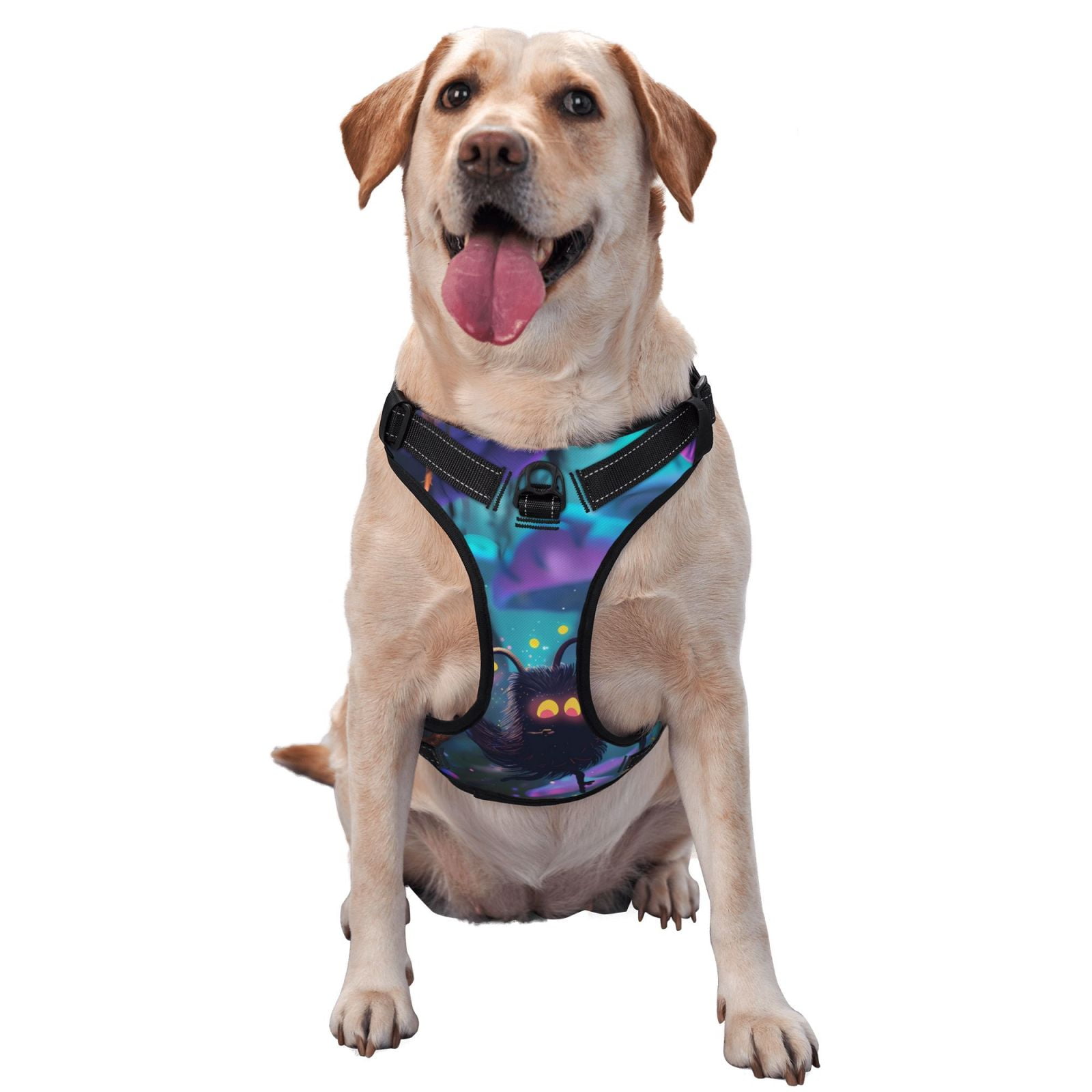 Vsdgher Cute Fuzzy Fantasy Creatures Dog Harness, No-Pull Pet Harness, Dog Vest, Pet Vest for Small to Large Dogs-X-Large