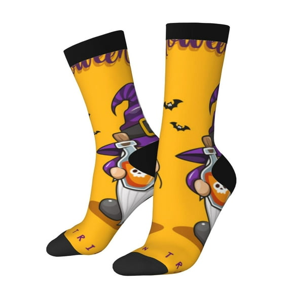 Vsdgher Cute Gnomes Halloween Crew Socks for Men & Women, Breathable Casual Athletic Ankle Socks