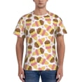 thumbnail image 1 of Vsdgher Cute Ice Cream Print Men's Dry Fit Mesh Athletic Shirts Moisture Wicking Tennis T-Shirt Tops, 1 of 1