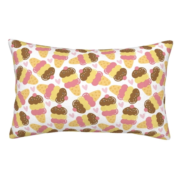 Vsdgher Cute Ice Cream Print Pillow Cases -Iconic Collection Pillowcases -Extra Soft, Not easy to deform,not pilling Export quality