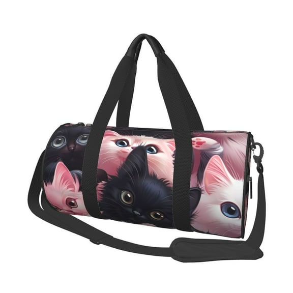 Vsdgher Cute Kittens Group Portrait 45L Foldable Duffel Bag, Sports Gym Bag,Overnight Bag, Portable Weekender Bag for Airplanes