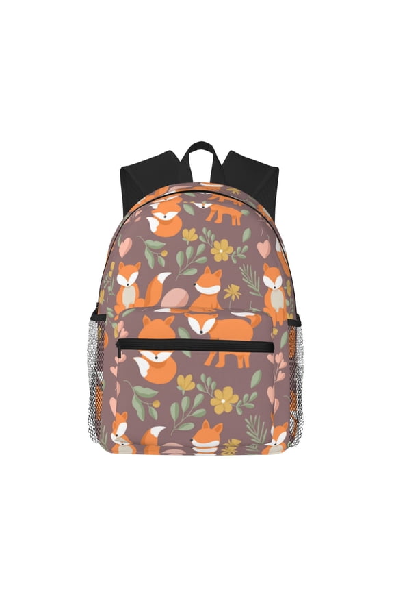 Cute Little Fox Unisex Large Capacity Bookbag, Schoolbag, Casual Daypack for High School, College, Teens, Travel, Work