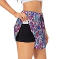 thumbnail image 1 of Vsdgher Cute Nautical Print Women's Running Double Layer Shorts High Waisted with Pockets Elastic Yoga Workout Athletic Gym Sports, 1 of 8